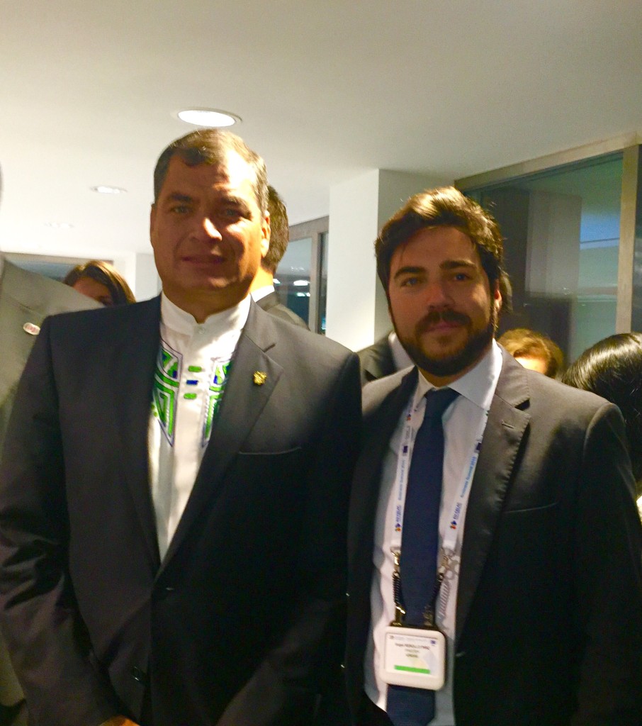 El director de ATREVIA en Bruselas con el Presidente de la República del Ecuador